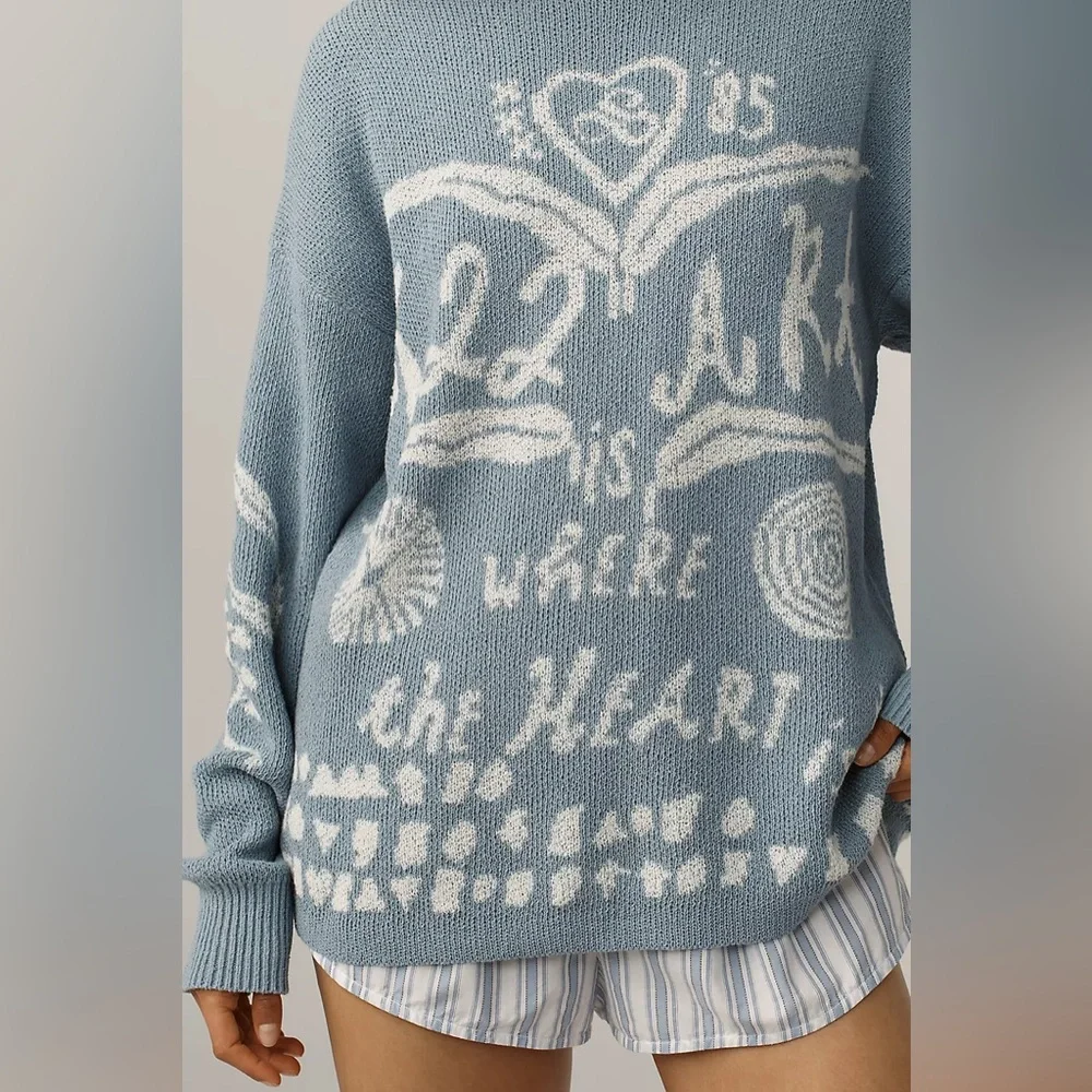 Anthropologie Scotch & Soda Jacquard Crew-Neck Sweater (Size L) - NWT - Picture 4 of 6